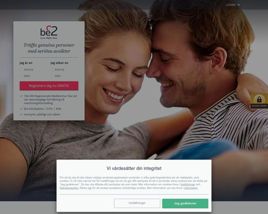 Be2 Dejting i Sverige Logo